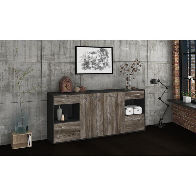 Cublington 180cm Wide 2 Drawer Borough Wharf Colour: Driftwood/Anthracite on Productcaster.