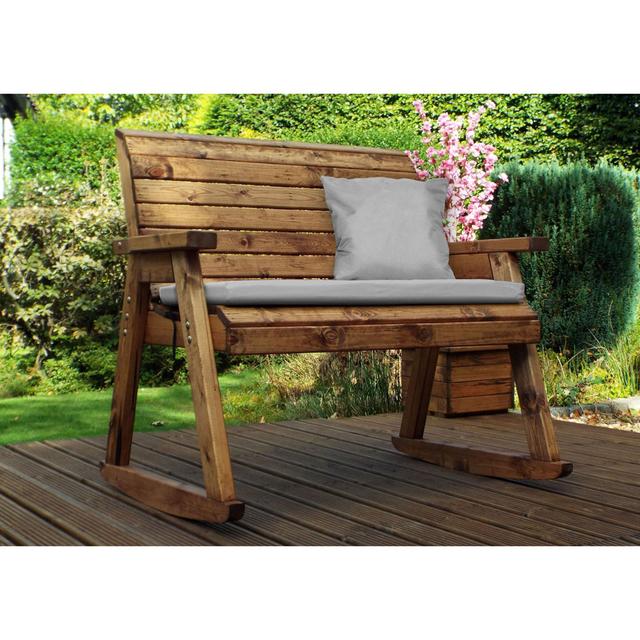 Fuentes Rocking Bench with Cushions Union Rustic Colour (Fabric): Grey on Productcaster.