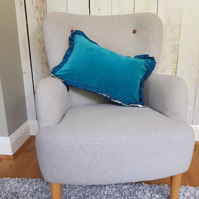 Higgston Rectangular Lumbar Cushion Brayden Studio Colour: Teal on Productcaster.