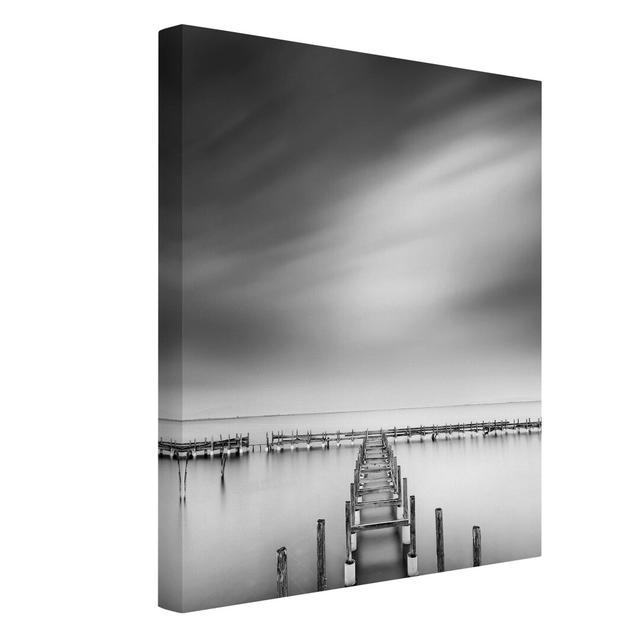 The Old Pier - Wrapped Canvas Graphic Art Highland Dunes Size: 100cm H x 75cm W, Format: 330g/m² recycled canvas on Productcaster.