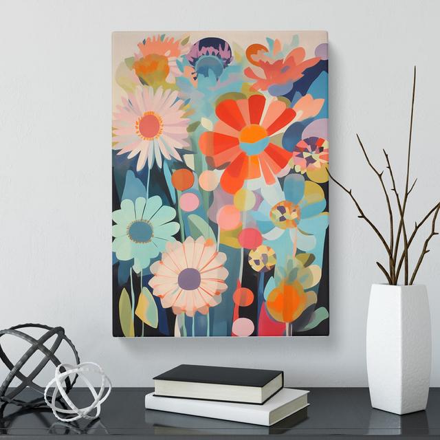 CAN-V0523-1544X Modern Flowers Orphism Vol.9 - Wrapped Canvas Print Marlow Home Co. Size: 76cm H x 50cm W x 3cm D on Productcaster.