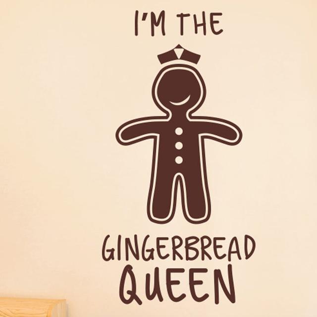 I'm the Gingerbread Queen Wall Sticker East Urban Home Size: Medium, Colour: Brown on Productcaster.