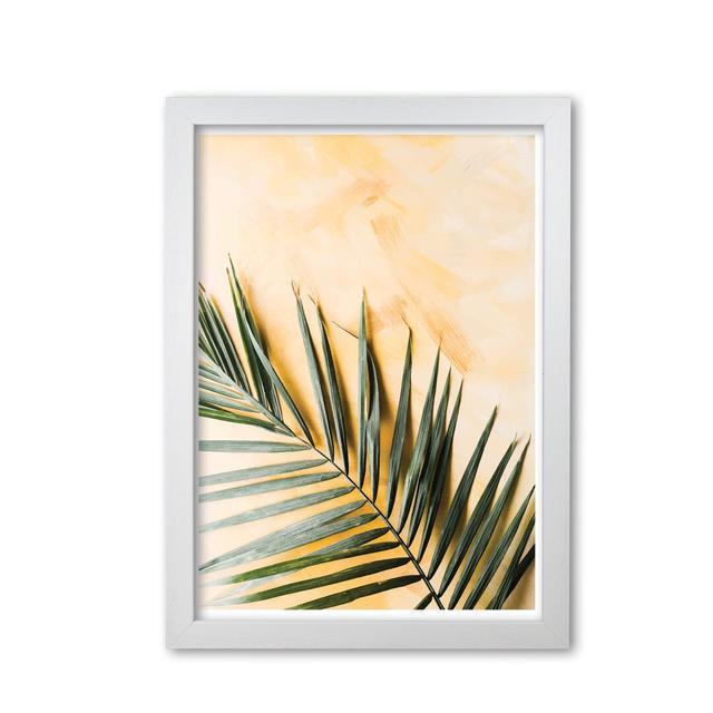 Palm Leaf - Print East Urban Home Format: White Grain Frame, Size: 85 cm H x 60 cm W x 5 cm D on Productcaster.