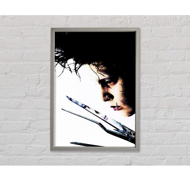 Edward Scissorhands Johnny Depp - Einzelner Bilderrahmen Kunstdrucke auf Leinwand Ebern Designs Größe: 141,4 cm H x 100 cm B x 3,3 cm T on Productcaster.