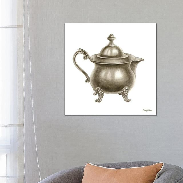 Vintage Tableware V-Pitcher by Kelsey Wilson - Wrapped Canvas Print ClassicLiving Size: 66.04cm H x 66.04cm W x 3.81cm D on Productcaster.