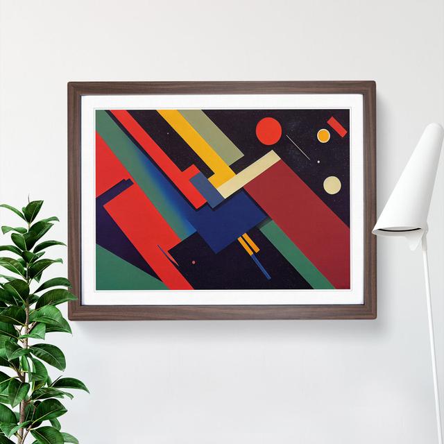 Astounding Abstract Art - Single Picture Frame Print Metro Lane Size: 25cm H x 34cm W, Frame Colour: Brown on Productcaster.