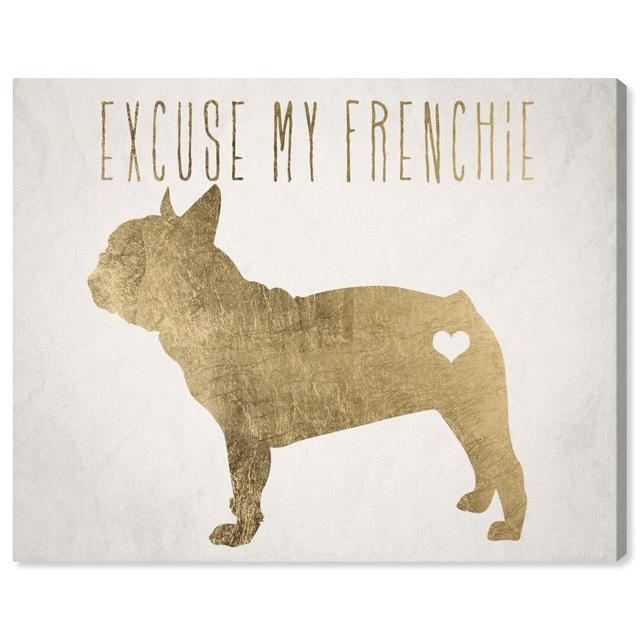 'Frenchie White' Graphic Art on Canvas East Urban Home Size: 71.1cm H x 61cm W on Productcaster.