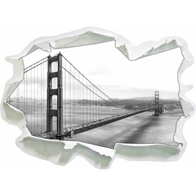 Wandtattoo Golden Gate Bridge in San Francisco East Urban Home Größe: 45 cm H x 62 cm B x 0,02 cm T on Productcaster.