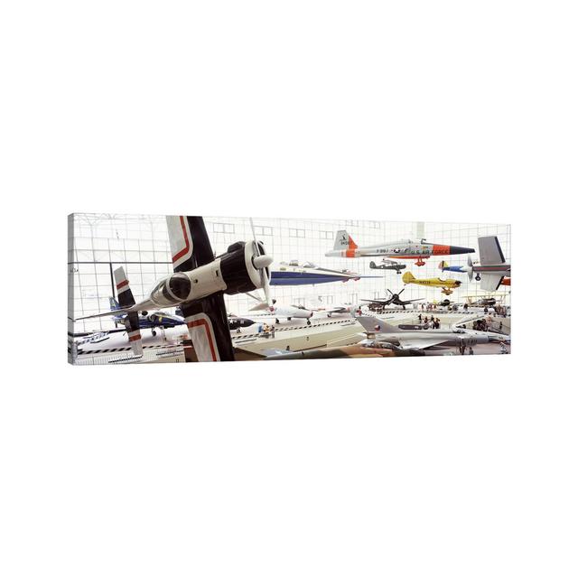 Interiors Of A Museum, Museum Of Flight, Seattle, Washington State, USA - Wrapped Canvas Panoramic Print Brayden Studio Size: 60.96cm H x 182.88cm W x on Productcaster.