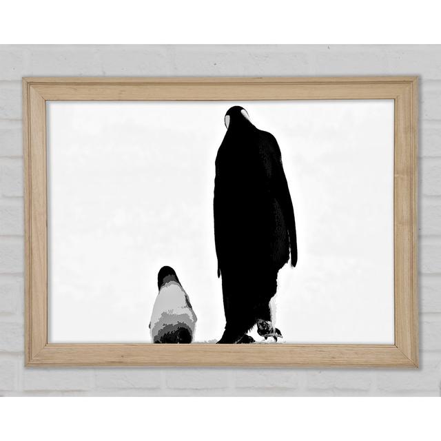 Pinguin - Einzelner Bilderrahmen Kunstdrucke Marlow Home Co. Größe: 59,7 cm H x 84,1 cm B x 1,5 cm T on Productcaster.