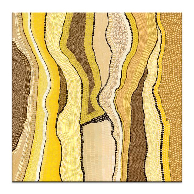 Malalal - Sun | Kamilya Lowana White | by Ivy Bronx Ivy Bronx Format: Wrapped Canvas, Size: 44.5cm H x 44.5cm W x 6.4cm D on Productcaster.