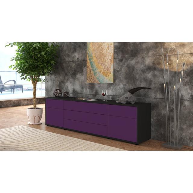 Coppedge TV Stand for TVs up to 78" Ebern Designs Colour: Purple / Matte Anthracite on Productcaster.