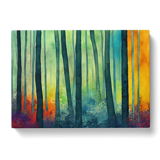 Vibrant Forest Vol.3 - Wrapped Canvas Painting Alpen Home Size: 40cm H x 60cm W x 3cm D on Productcaster.