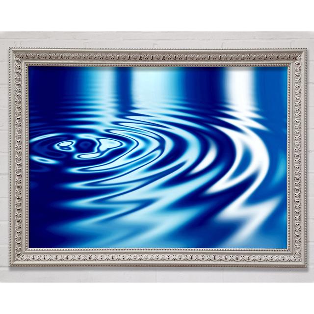 Liquid Blue Ripples - Single Picture Frame Art Prints Bright Star Size: 42cm H x 59.7cm W x 3cm D on Productcaster.