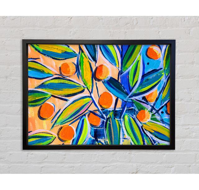 Bright Oranges On Tree Framed Print Bright Star Size: 100cm H x 141.4cm W on Productcaster.