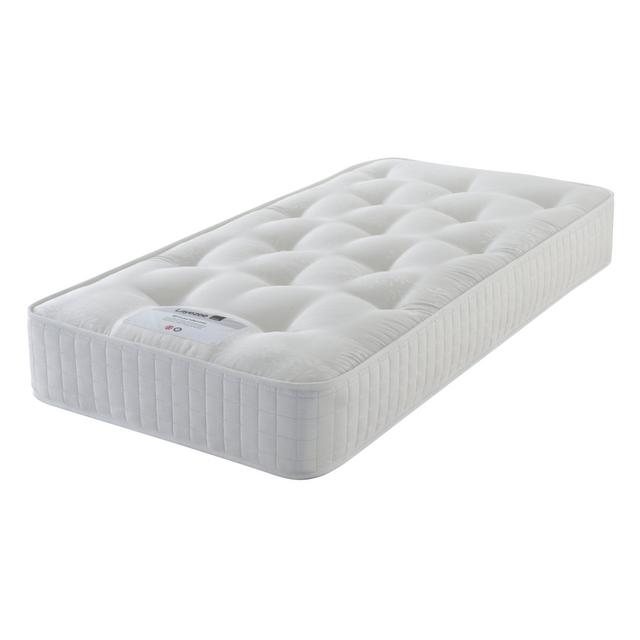 Layezee Upholstered Bed with Mattress Silentnight Colour: Sandstone, Size: Single (3'), Storage Type: 2 Drawer on Productcaster.