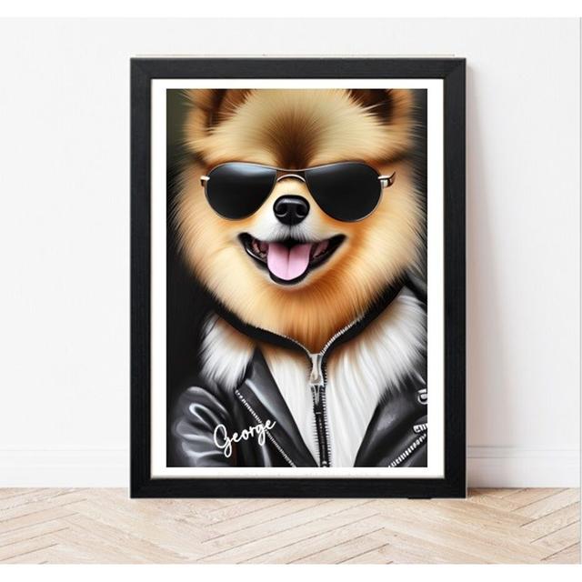 Pomeranian Print - Personalised Dog Picture - Funny Pomeranian Gift - Quirky Dog Wall Art Maturi on Productcaster.