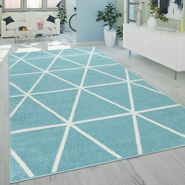 Damarus Shaggy Blue Rug Hashtag Home Size: Rectangular 240 x 320cm on Productcaster.