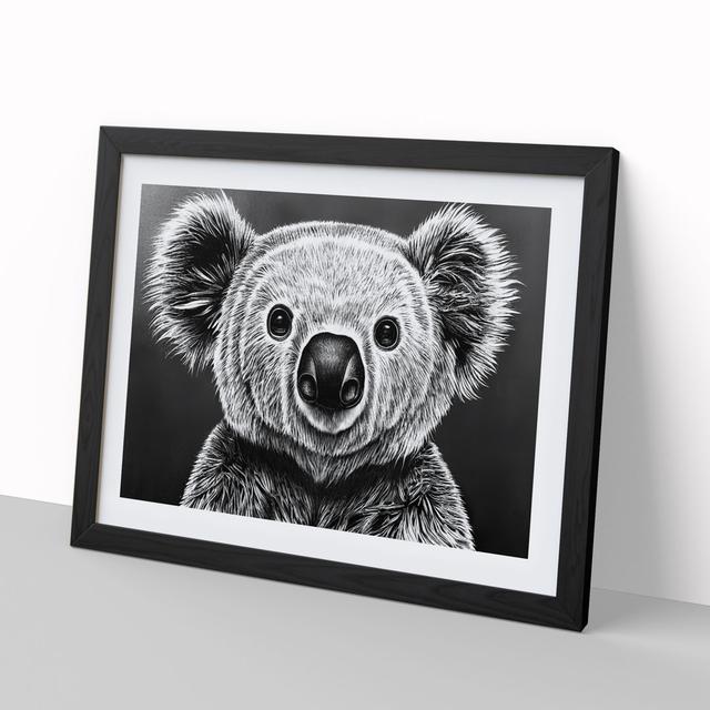 Monochrome Koala Bear Vol.2 17 Stories Frame Colour: Black Framed, Size: 25cm H x 34cm W x 2cm D on Productcaster.