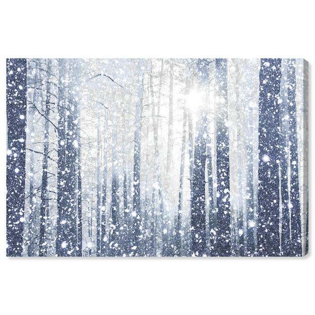 'Magical Forest Bluegray' - Wrapped Canvas Graphic Art Print Oliver Gal Size: 91.4 cm H x 61 cm W on Productcaster.