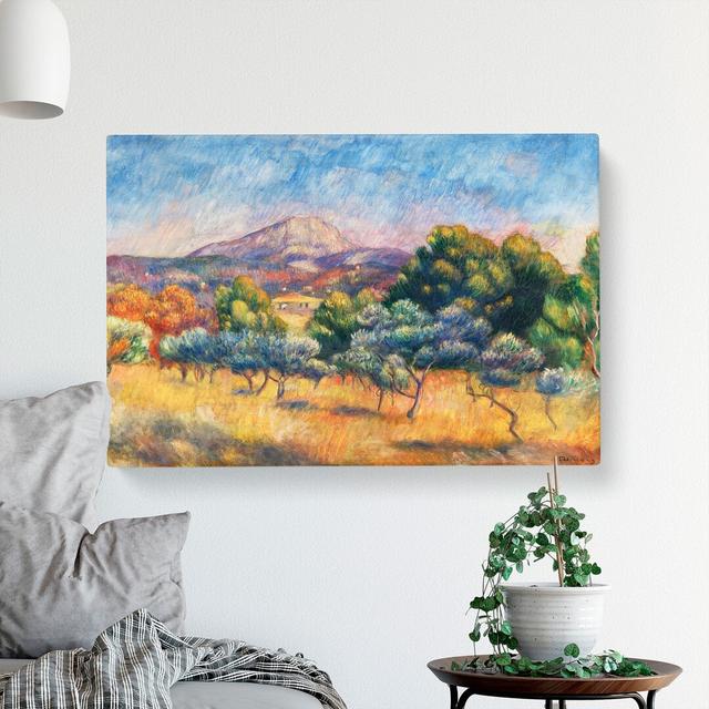 Montagne Sainte-Victoire by Pierre-Auguste Renoir - Wrapped Canvas Painting East Urban Home Size: 35cm H x 50cm W x 3cm D on Productcaster.