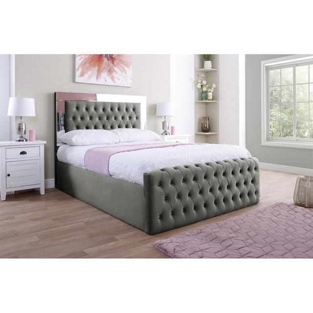 Adrionna Kingsize (5') Upholstered Bed Frame Canora Grey Size: Kingsize (5'), Colour: Grey on Productcaster.