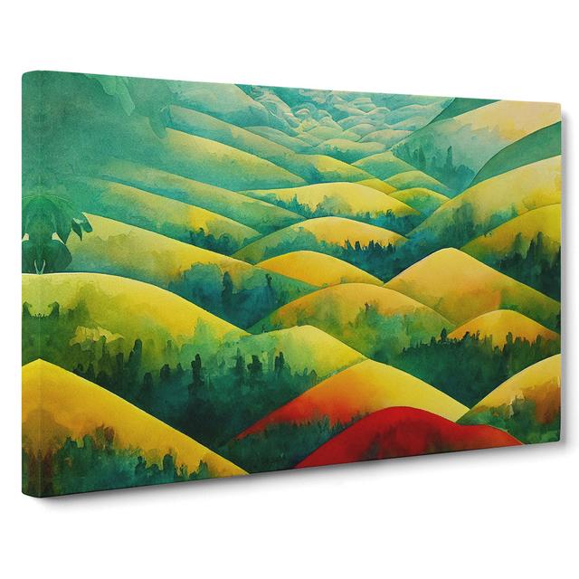 Rolling Mountain Range Vol.2 - Wrapped Canvas Painting Marlow Home Co. Size: 35cm H x 50cm W x 3cm D on Productcaster.