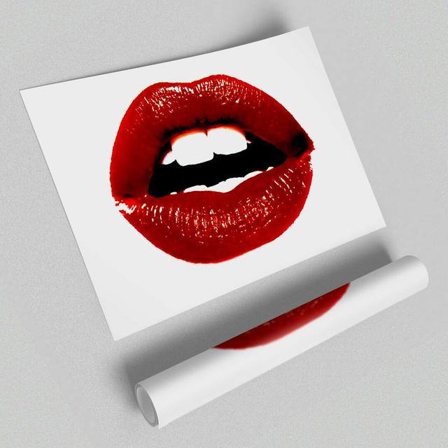 Red Hot Lips - Graphic Art Print on Paper East Urban Home Size: 59.4 cm H x 84.1 cm W on Productcaster.