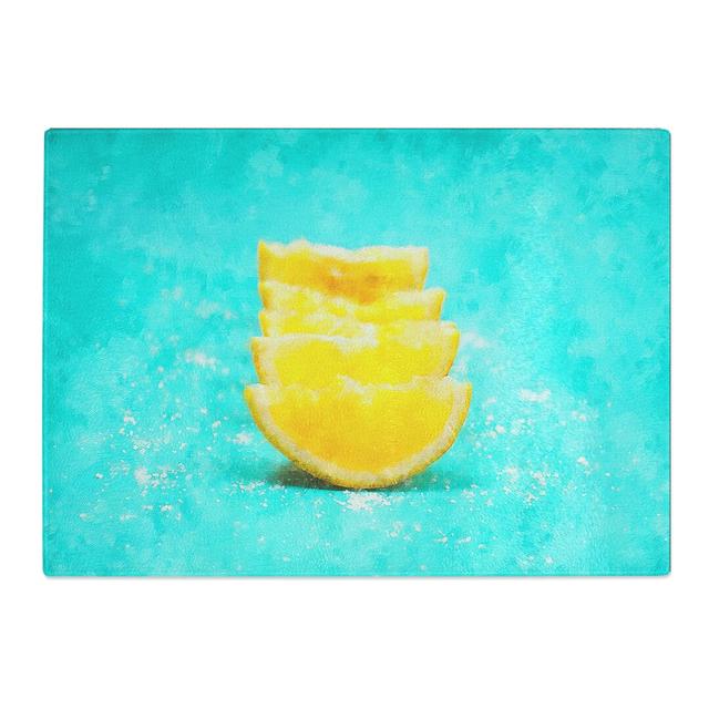 Lemon and Salt Painting Chopping Board East Urban Home Size: 0.4cm H x 20cm W x 28.5cm L on Productcaster.