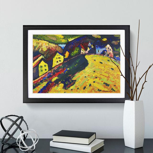 Houses at Murnau by Wassily Kandinsky - Picture Frame Painting East Urban Home Size: 48cm H x 65cm W x 2cm D, Frame Option: Black Framed on Productcaster.