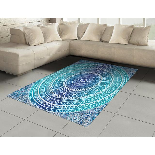 Terrell Flatweave Blue/Teal Rug Latitude Vive Rug Size: Rectangle 120 x 180cm on Productcaster.