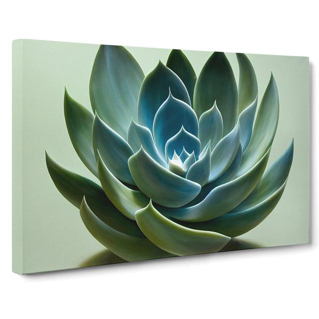 Graceful Succulent Plant - Wrapped Canvas Graphic Art World Menagerie Size: 40cm H x 60cm W x 3cm D on Productcaster.