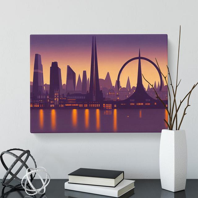 City Skyline Art Deco Vol.4 - Wrapped Canvas Graphic Art Latitude Run Size: 40cm H x 60cm W x 3cm D on Productcaster.