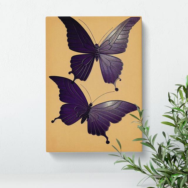 Sparking Butterflies - Wrapped Canvas Graphic Art Brambly Cottage Size: 50cm H x 35cm W x 3cm D on Productcaster.