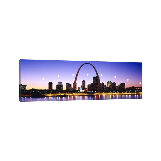 Skyline St Louis Missouri USA - Wrapped Canvas Panoramic Print Ebern Designs Size: 50.8cm H x 152.4cm W x 1.91cm D on Productcaster.