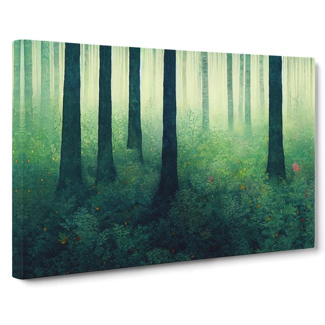 Watercolour Forest Vol.4 - Wrapped Canvas Painting Alpen Home Size: 50cm H x 76cm W x 3cm D on Productcaster.