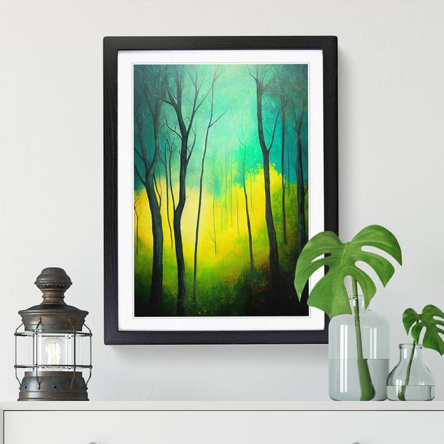 Spring Forest - Single Picture Frame Print Marlow Home Co. Frame Option: Walnut, Size: 64cm H x 46cm W x 2cm D on Productcaster.