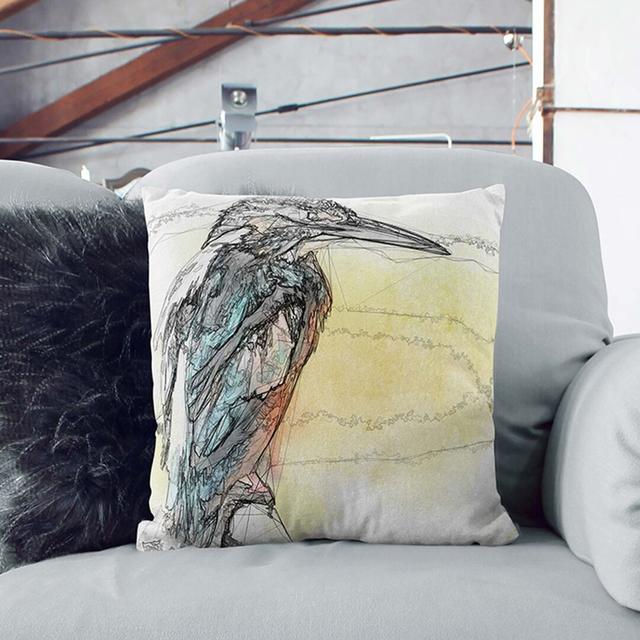 Blue Kingfisher In Abstract East Urban Home Size: 40cm H x 40cm W x 15cm D, Backing Colour: White on Productcaster.