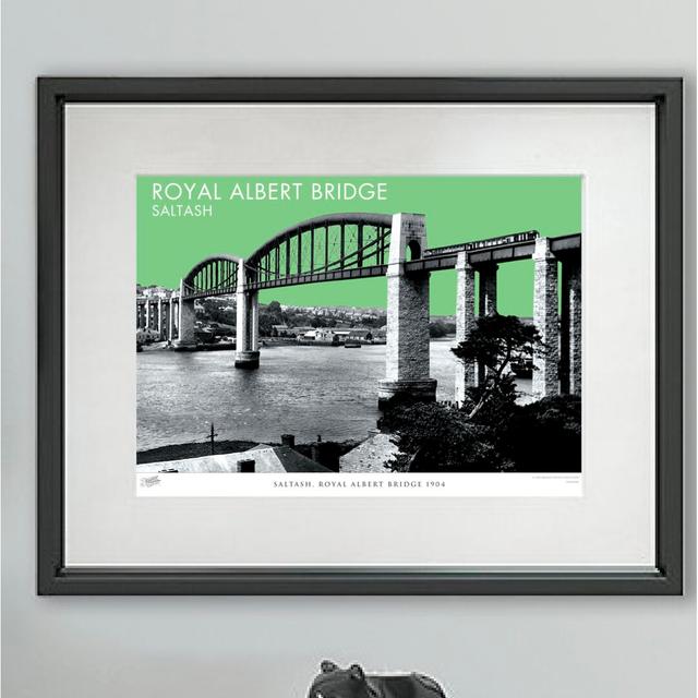 'Saltash, Royal Albert Bridge 1904' by Francis Frith - Picture Frame Photograph Print on Paper The Francis Frith Collection Size: 45cm H x 60cm W x 2. on Productcaster.