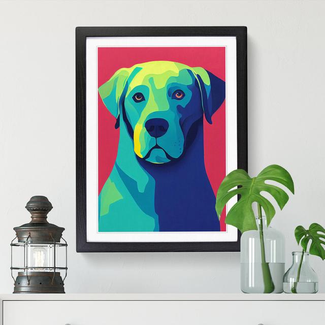 Labrador Retriever Abstract Vol.4 - Picture Frame Print ClassicLiving Size: 46cm H x 34cm W x 2cm D, Frame Colour: Oak on Productcaster.