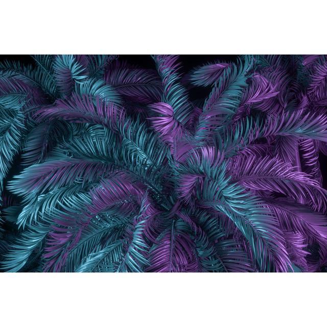 Palm Tree Neon Lightning Background von Akinbostanci - Leinwandbild Metro Lane Größe: 20 cm H x 30 cm B on Productcaster.