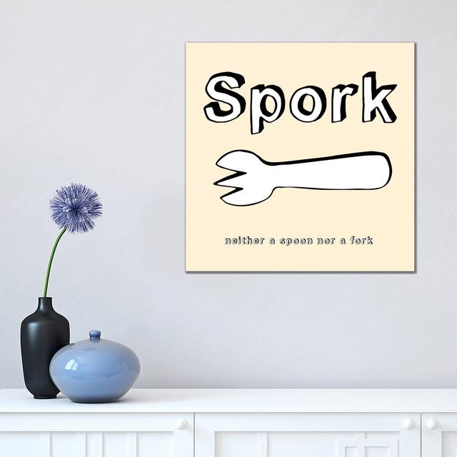 Spork (Neither a Spoon nor a Fork) by Unknown Artist - Wrapped Canvas Art Prints Happy Larry Size: 45.72cm H x 45.72cm W on Productcaster.