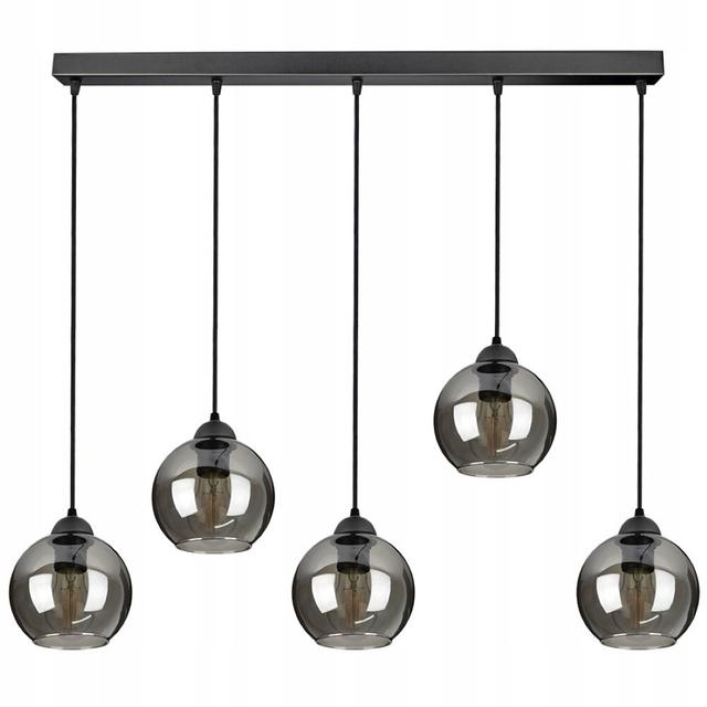 Geometrische Pendelleuchte 5-flammig Ashtabula ScanMod Design Lampenschirmfarbe: Aluminium on Productcaster.