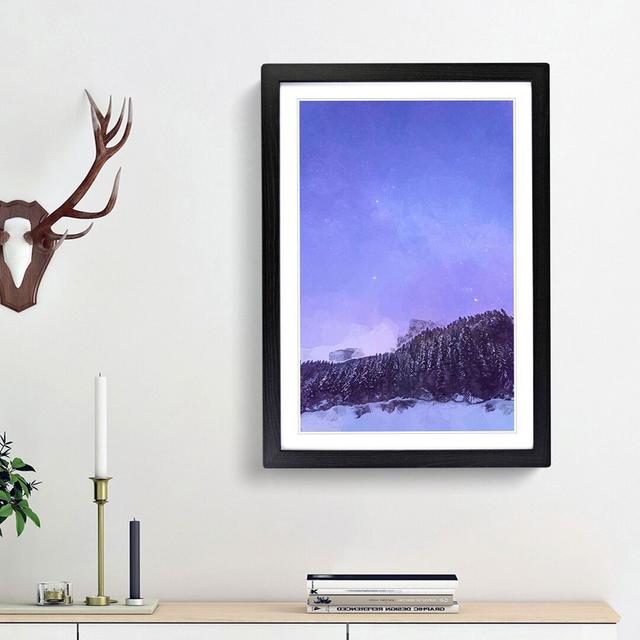 Forest Beneath the Stars in Abstract - Picture Frame Graphic Art Print East Urban Home Size: 48cm H x 36cm W x 2cm D, Frame Option: Black Framed on Productcaster.