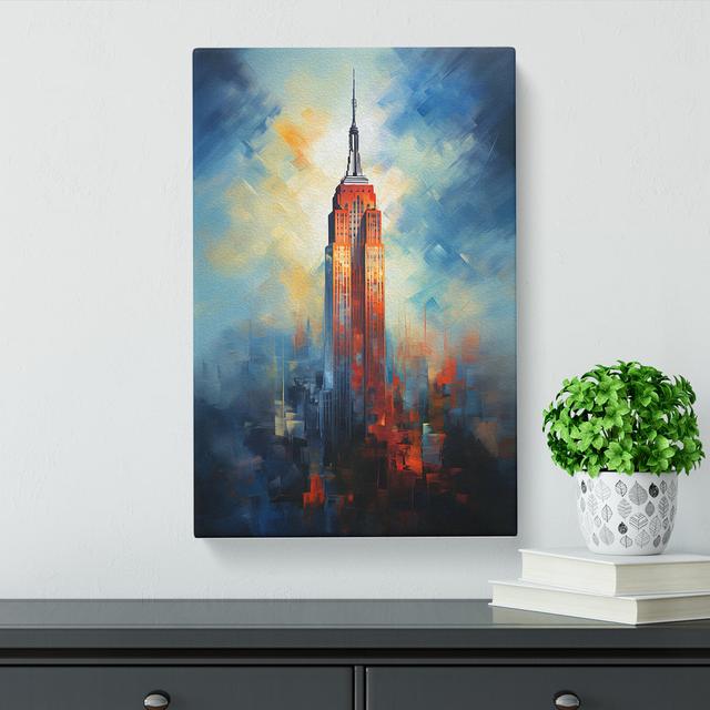 Empire State Building Gestural No.3 - Print Marlow Home Co. Size: 60cm H x 40cm W x 3cm D on Productcaster.