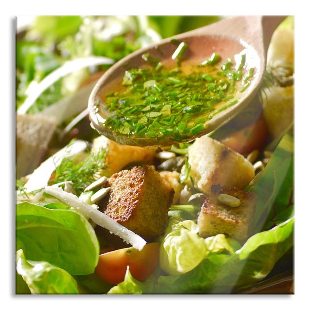 Herb Vinaigrette - Unframed Photograph on Glass Brayden Studio Size: 70cm H x 70cm W x 0.4cm D on Productcaster.