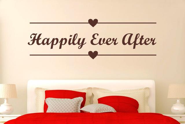 Happily Ever After Wall Sticker 17 Stories Size: Large, Colour: Brown on Productcaster.