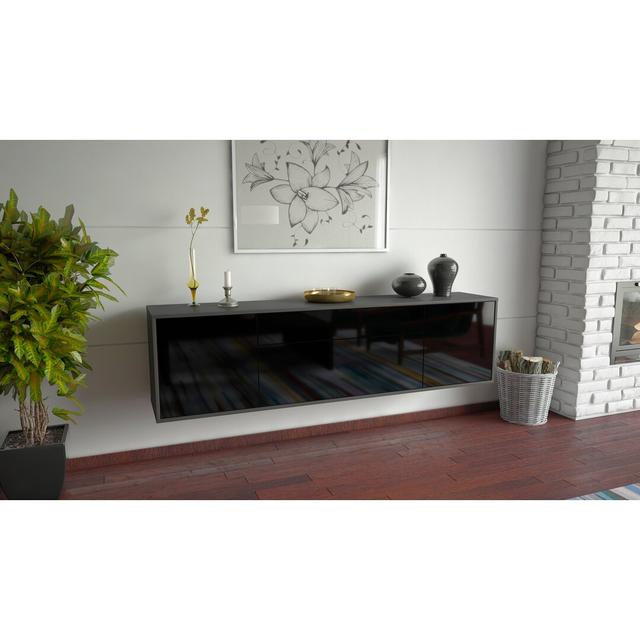 Goudeau TV Stand for TVs up to 78" Ebern Designs Colour: Black on Productcaster.