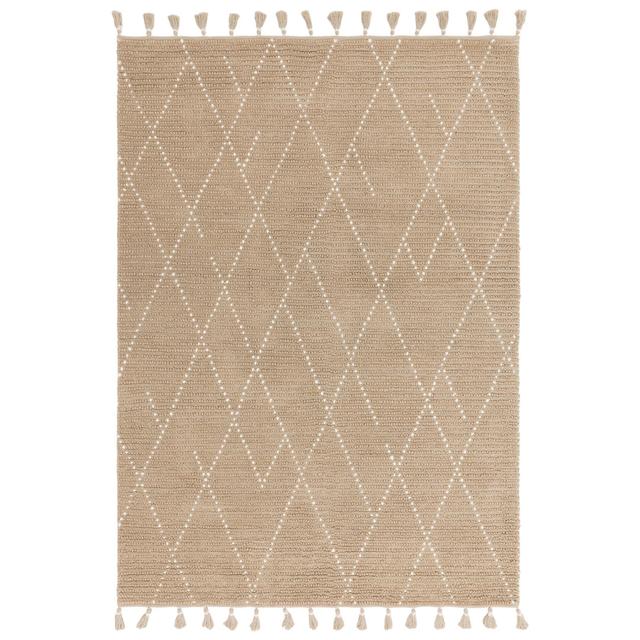 Cresthaven Moroccan Hand Woven Beige Area Rug Gracie Oaks Rug Size: Rectangle 120 x 170cm on Productcaster.