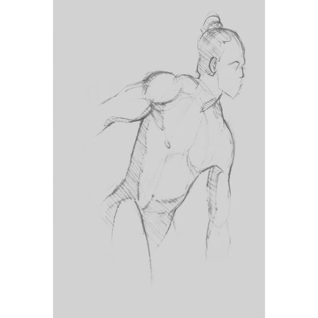 Male Torso Sketch II by Jacob Green - Wrapped Canvas Drawing Print Marlow Home Co. Size: 76cm H x 51cm W on Productcaster.